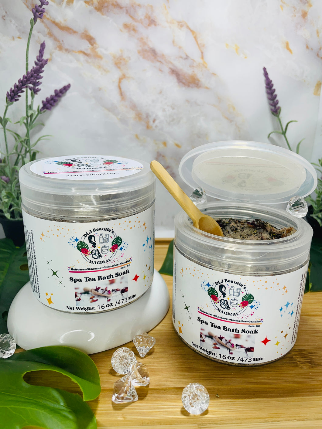 Baño de spa en remojo con té